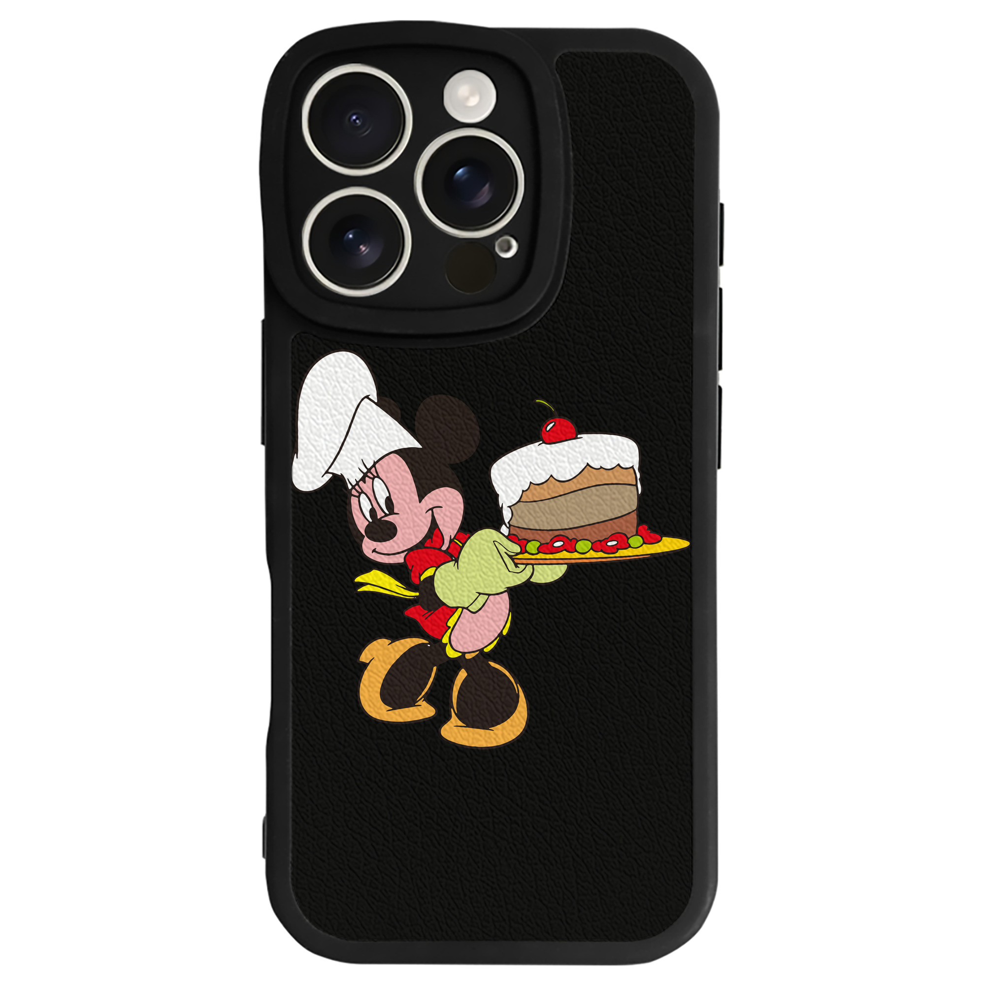 （画像用） ミッキーマウス Mickey Mouse 【iPhone 16シリーズ対応】シリコンスマホケース（レザー調） 材質：シリコン
